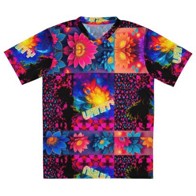 Psychedelic’s Bloomed Supernova Galaxies – All-Over Print Recycled Unisex Sports Jersey
