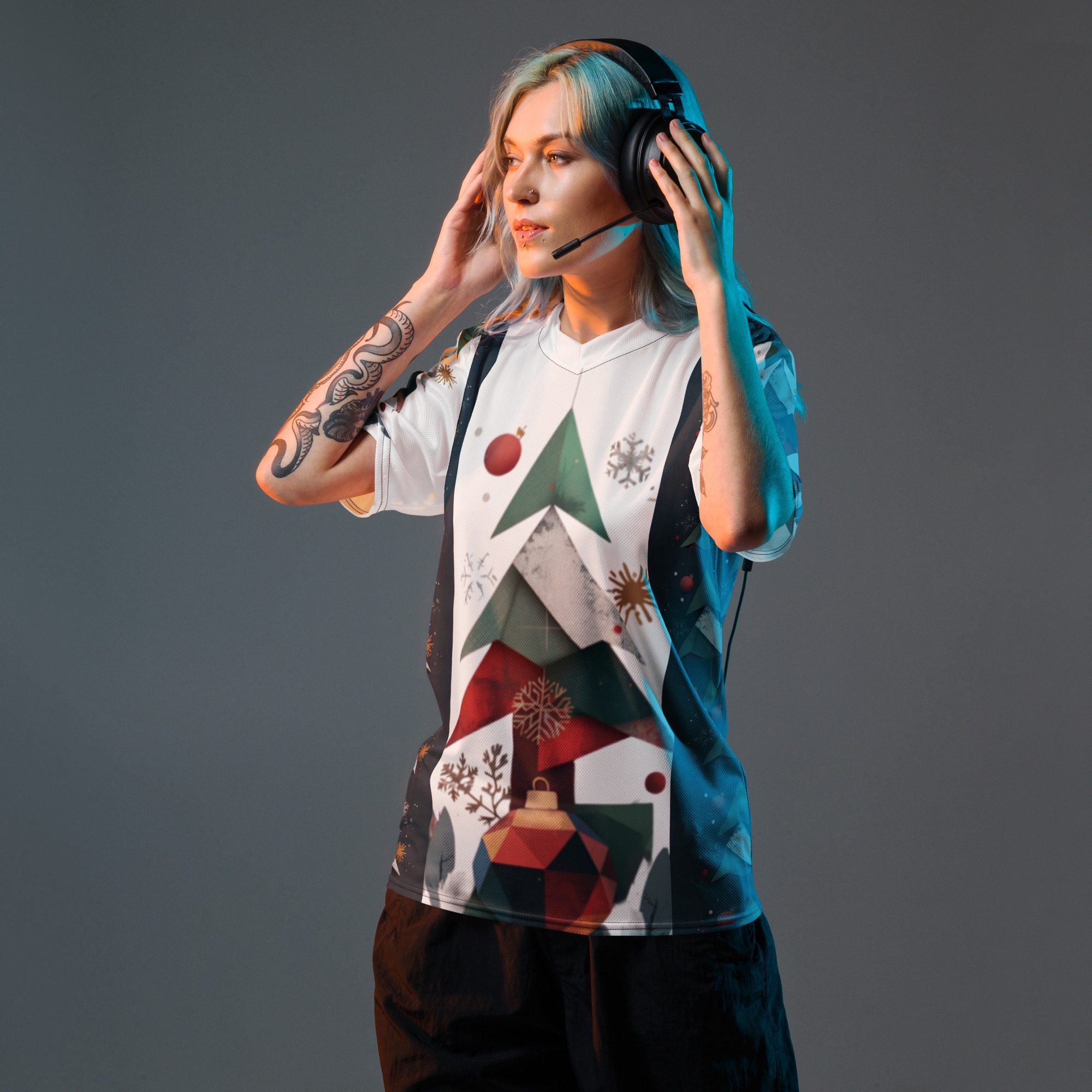 Nordic Pines Canopy – Recycled Unisex Sports Jersey - Image 7