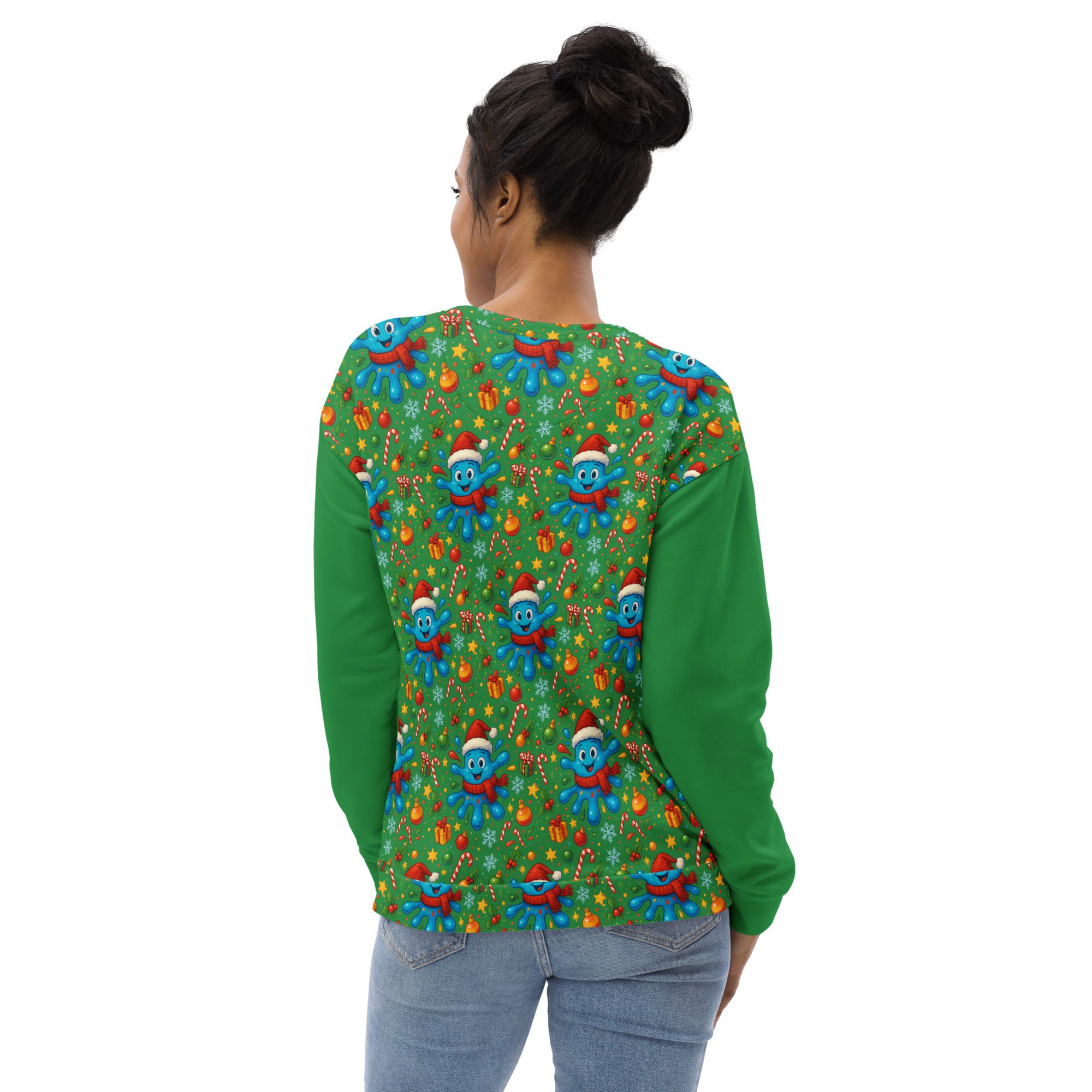 Splatty’s Garden Party All-Over Recycled Unisex Sweatshirt - Image 3