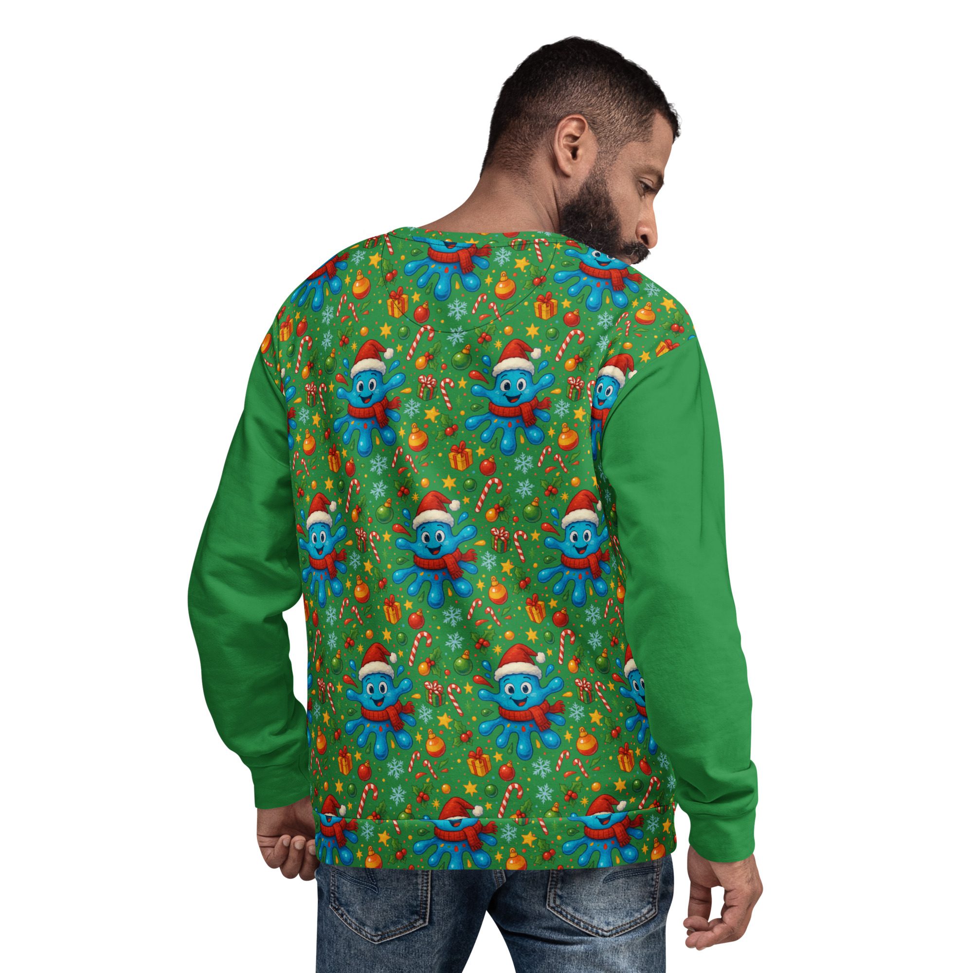 Splatty’s Garden Party All-Over Recycled Unisex Sweatshirt - Image 5