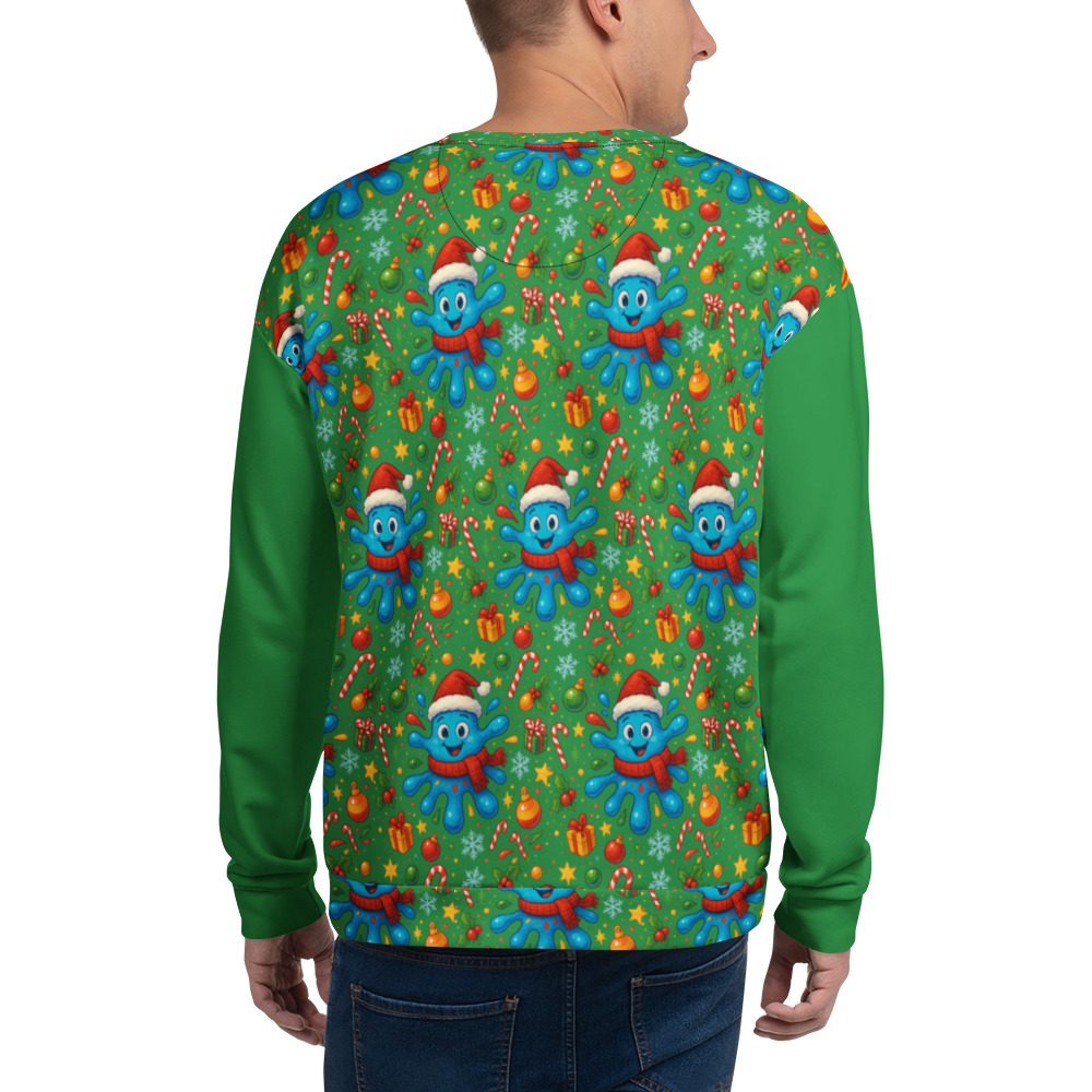 Splatty’s Garden Party All-Over Recycled Unisex Sweatshirt - Image 6