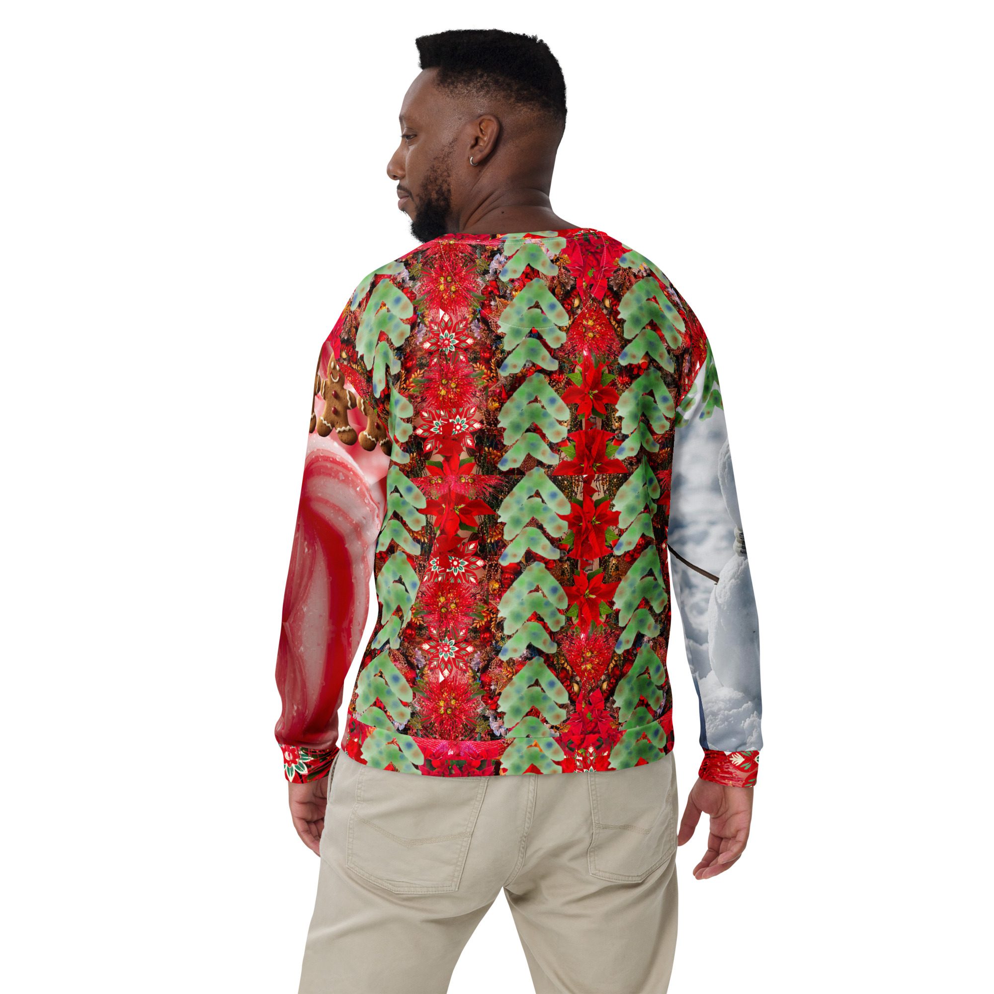 Candy Cane Ugly Christmas - All-Over Print Recycled Unisex Sweatshirt - Image 6