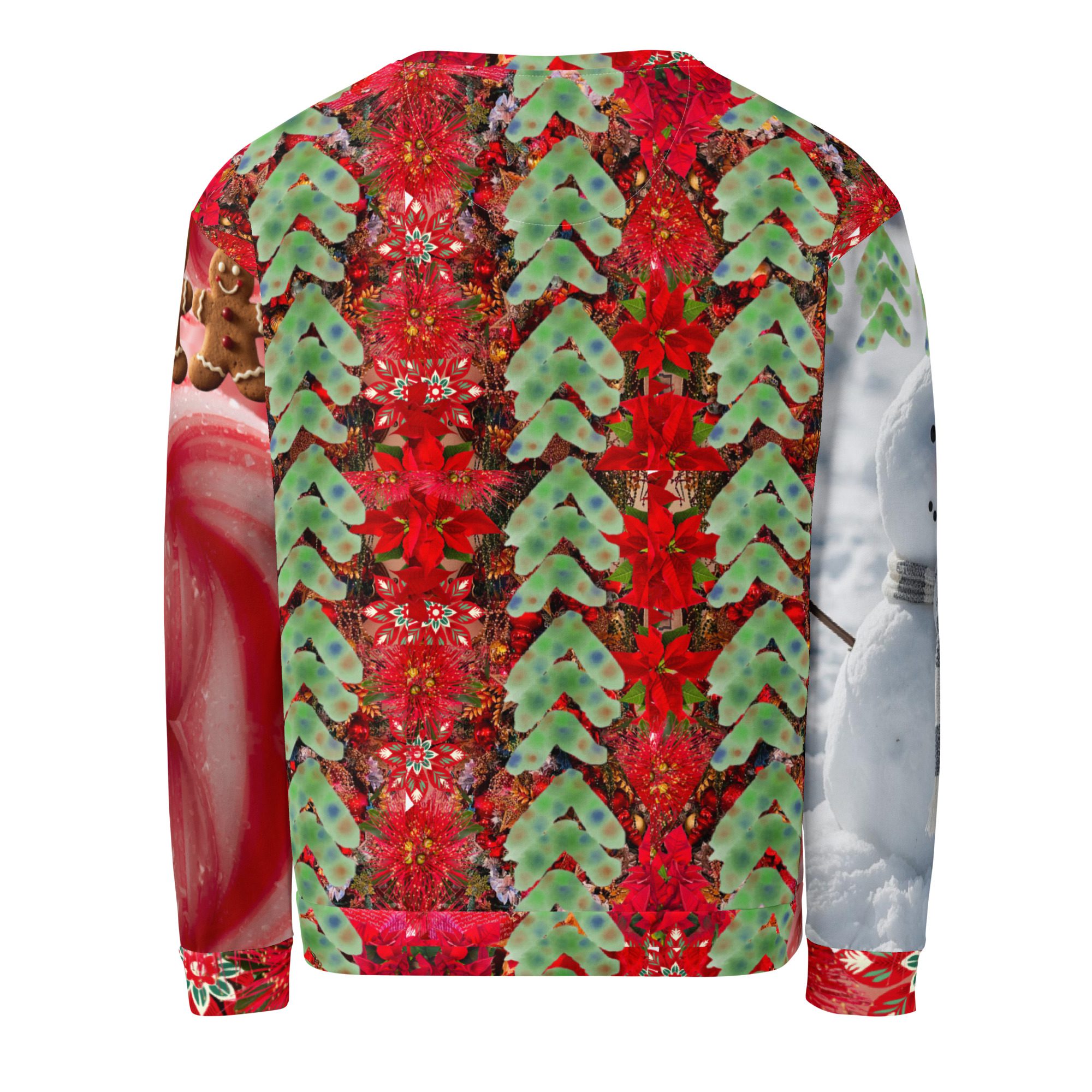 Candy Cane Ugly Christmas - All-Over Print Recycled Unisex Sweatshirt - Image 4