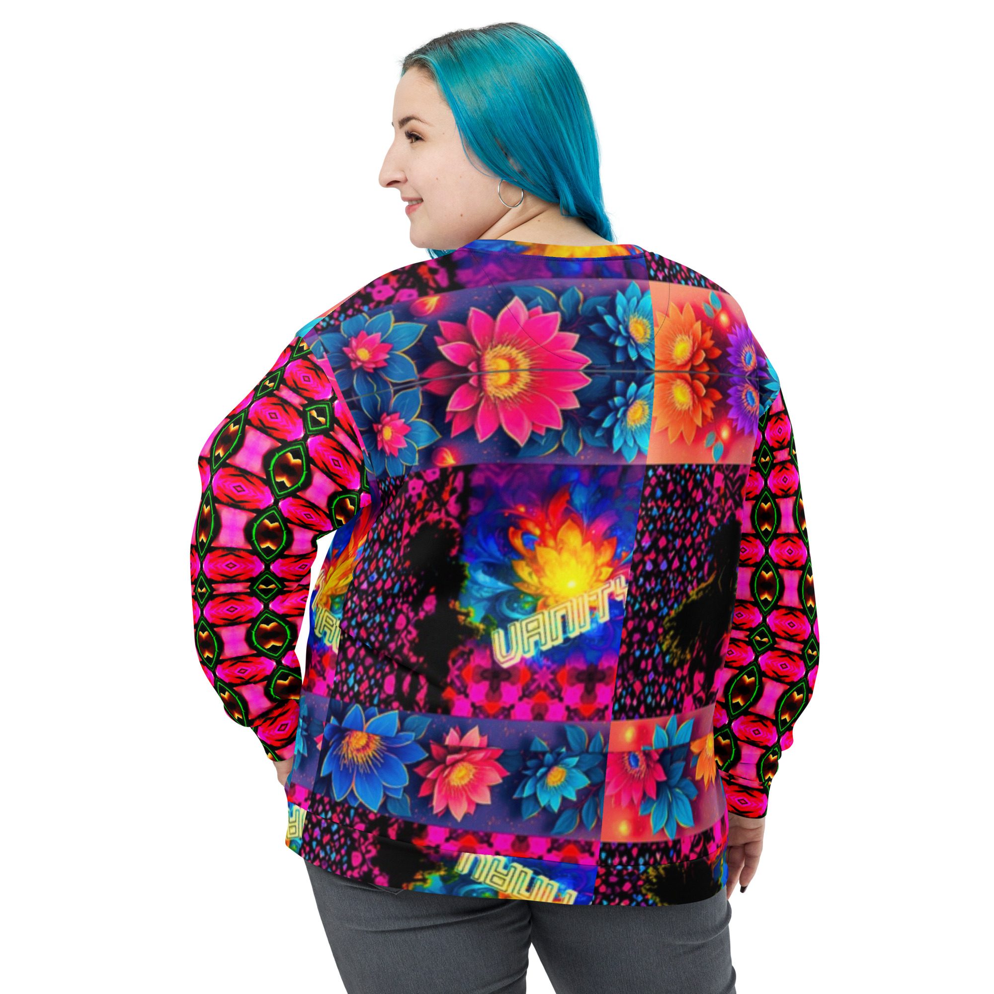 Psychedelic’s Bloomed Supernova Galaxies – Unisex Sweatshirt - Image 4