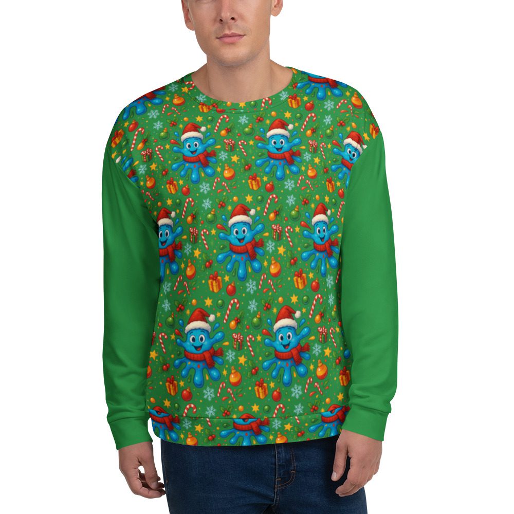 Splatty’s Garden Party All-Over Recycled Unisex Sweatshirt