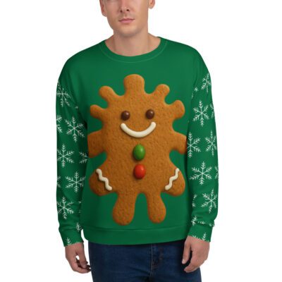 Gingerbread Splat Unisex Holiday Sweatshirt
