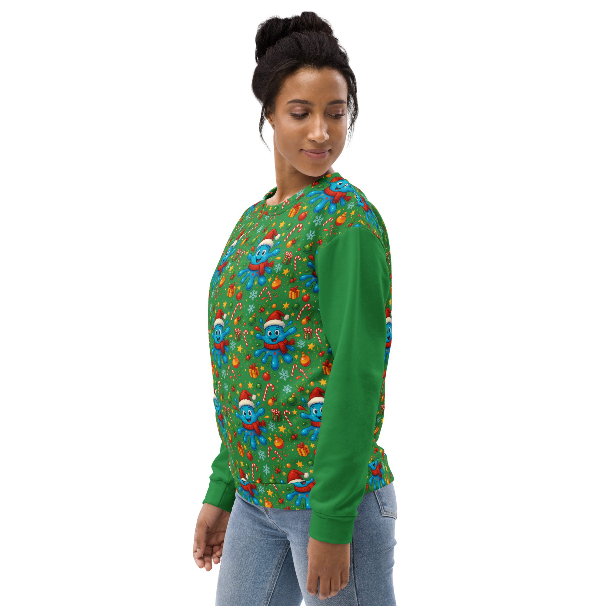 Splatty’s Garden Party All-Over Recycled Unisex Sweatshirt - Image 2