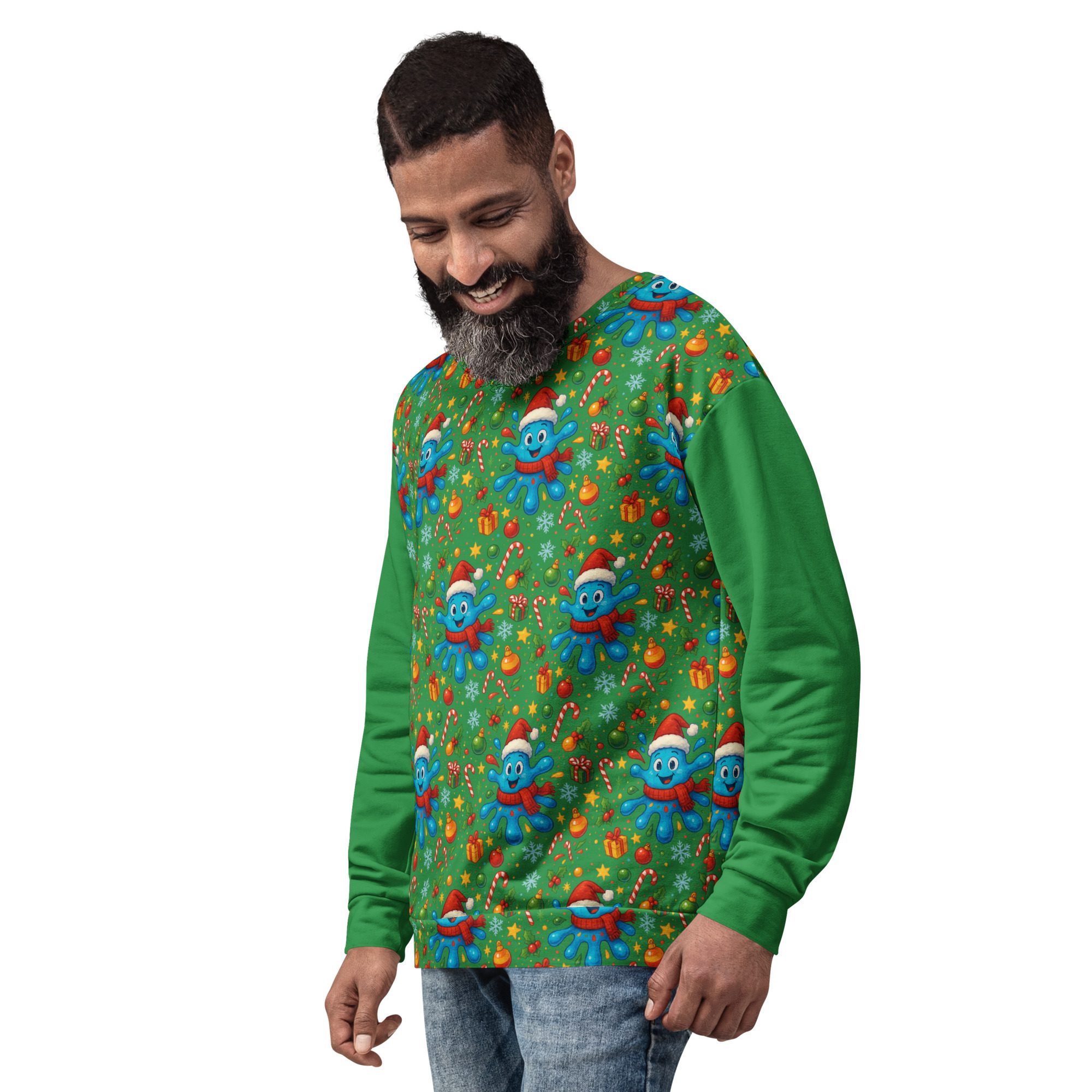 Splatty’s Garden Party All-Over Recycled Unisex Sweatshirt - Image 4