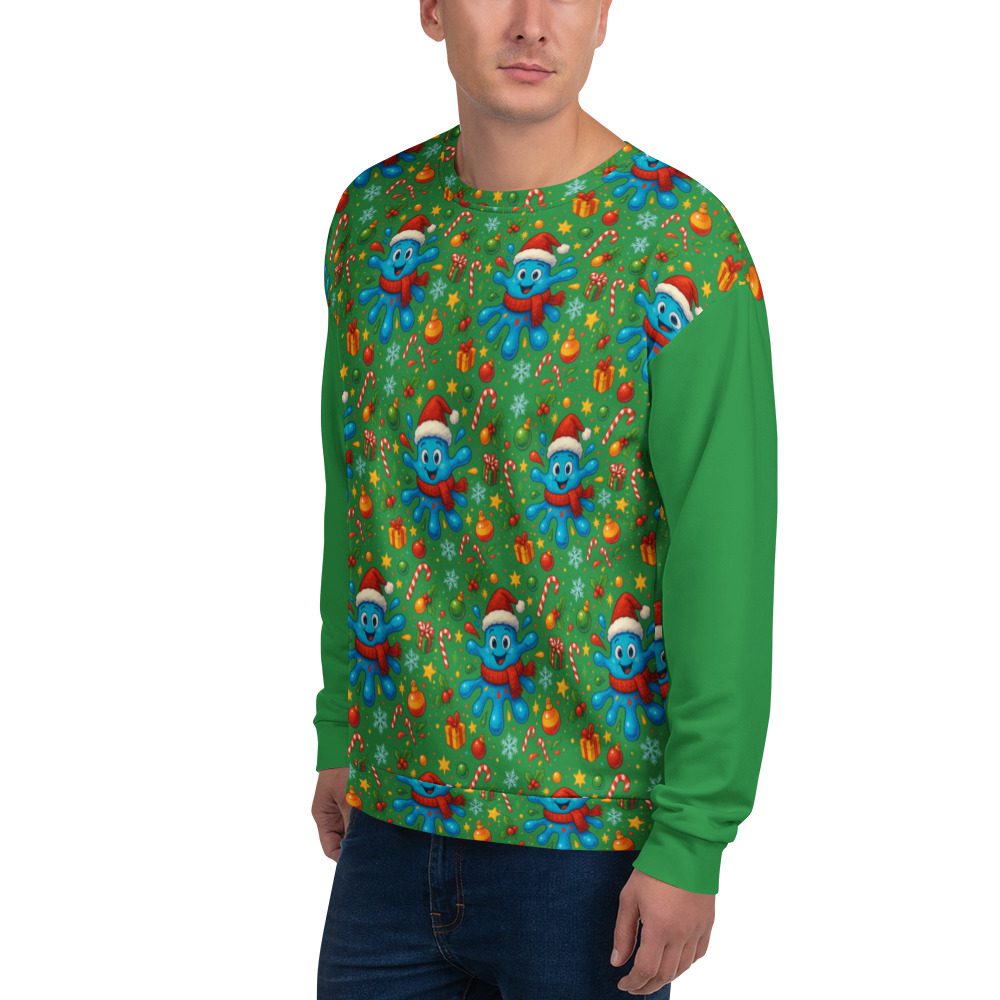 Splatty’s Garden Party All-Over Recycled Unisex Sweatshirt - Image 7