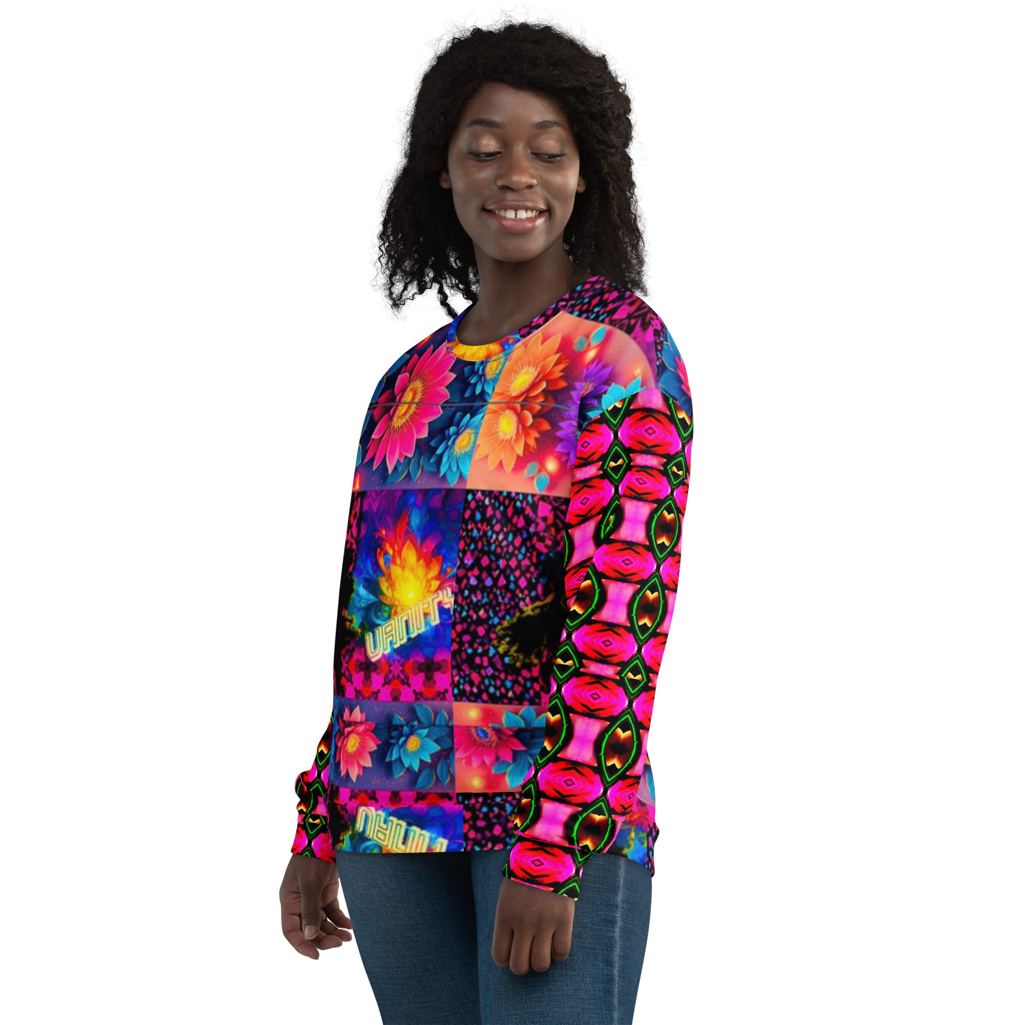 Psychedelic’s Bloomed Supernova Galaxies – Unisex Sweatshirt - Image 2