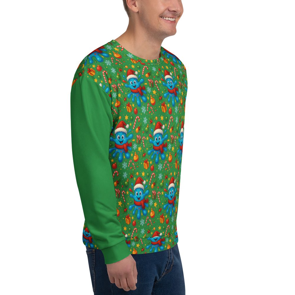 Splatty’s Garden Party All-Over Recycled Unisex Sweatshirt - Image 8