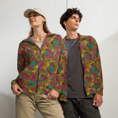 Earthen Rose’s Pulse — All-Over Print Unisex Track Jacket