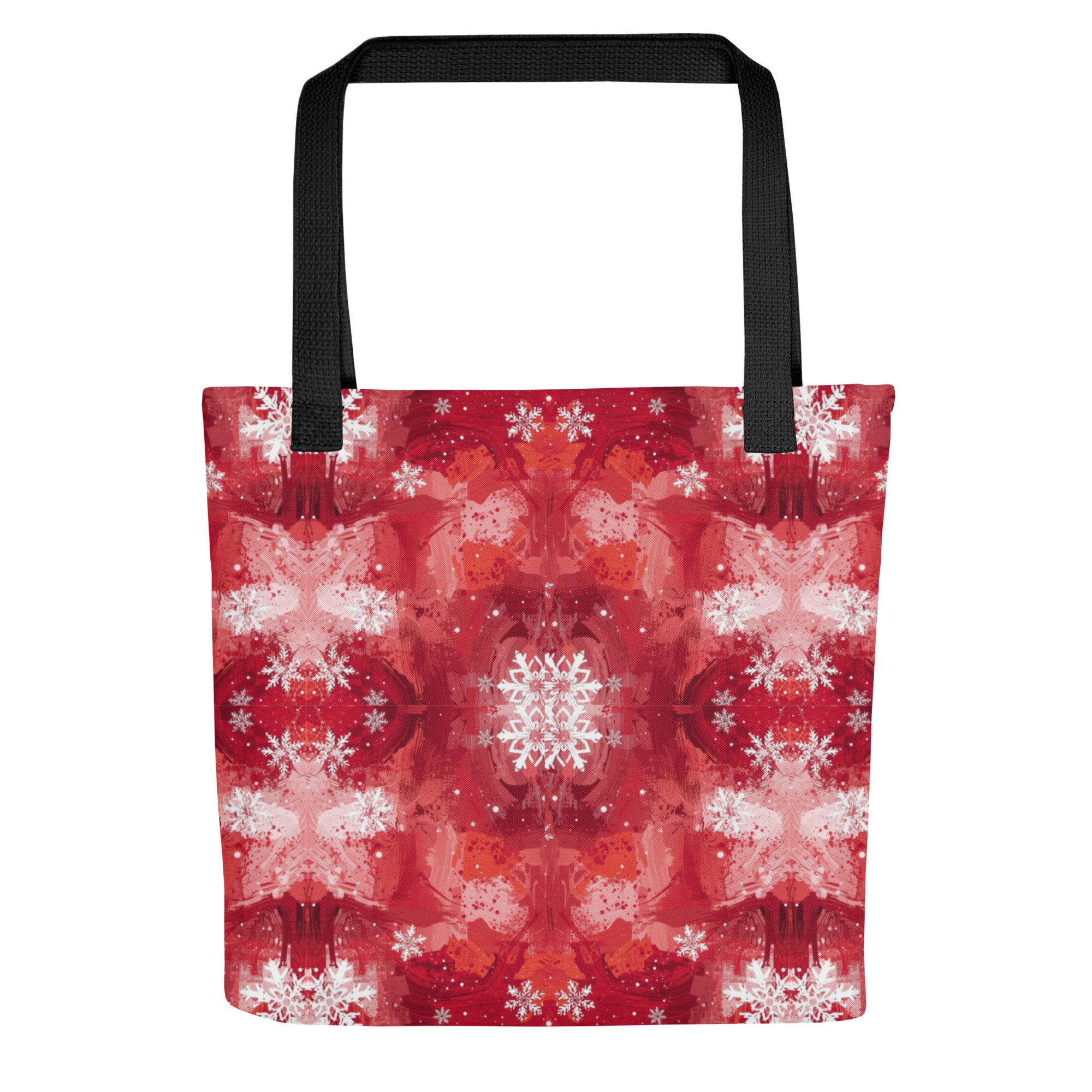Crimson Snowfall — Holiday Tote Bag - Image 2