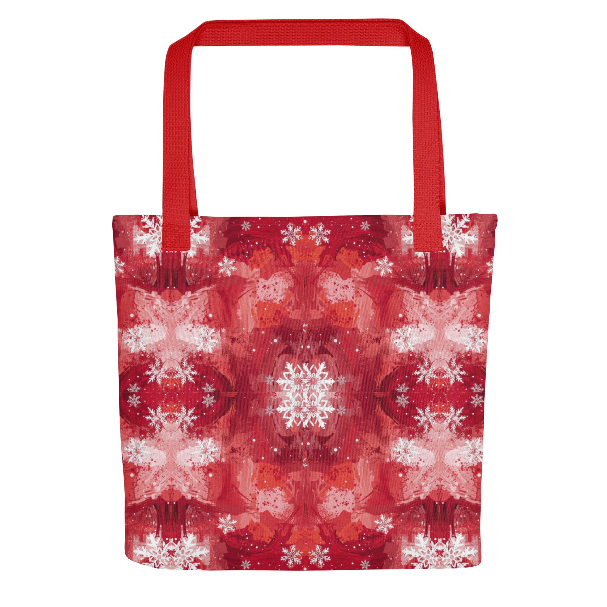 Crimson Snowfall — Holiday Tote Bag - Image 7