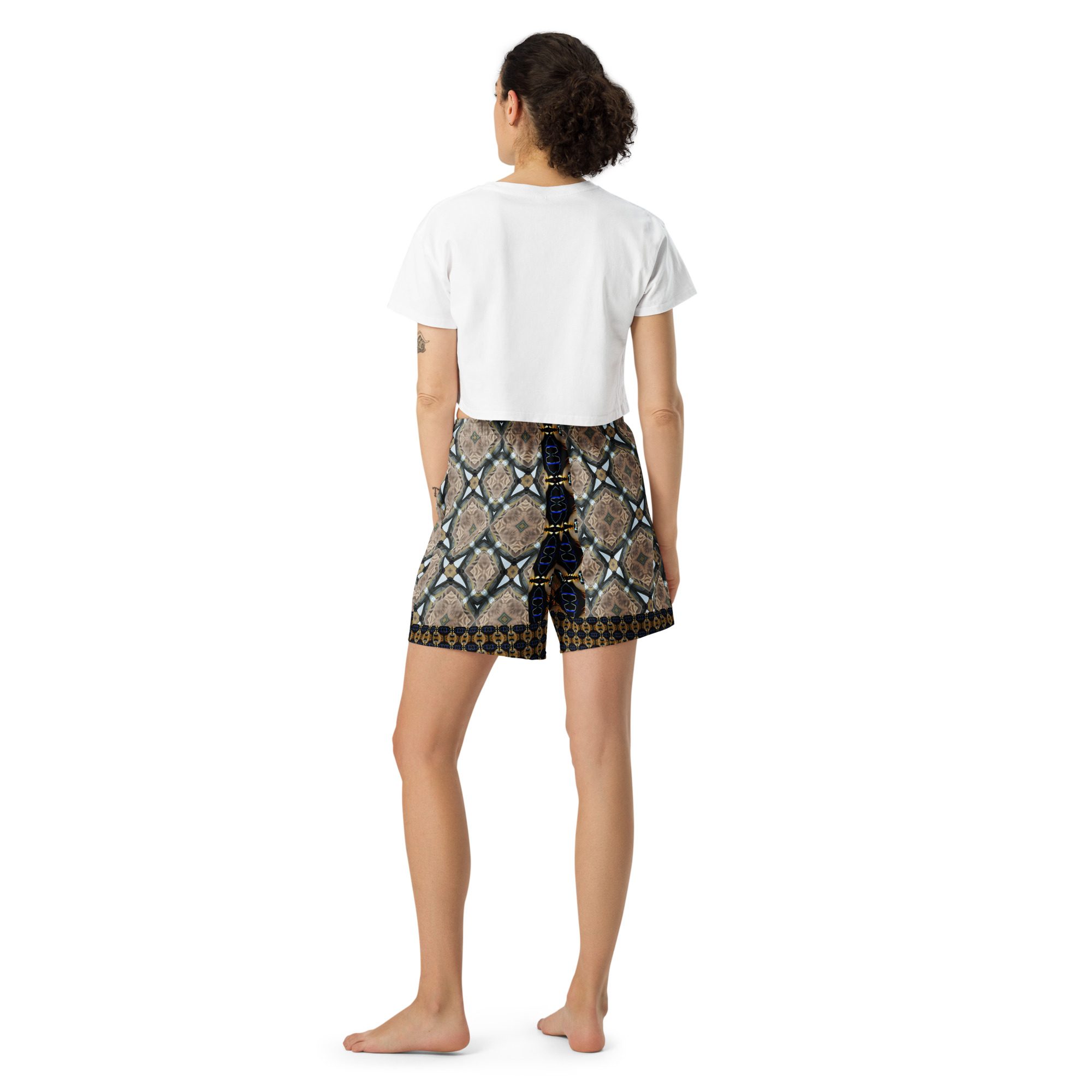 Z’s Sun Dusk Mandala – All-Over Print Unisex Athletic Long Shorts - Image 3