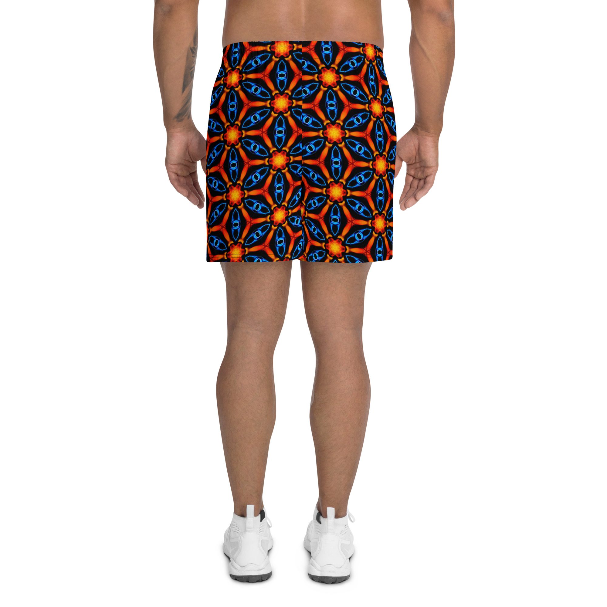Blazed Molten Circuit – All-Over Print Unisex Athletic Long Shorts - Image 9