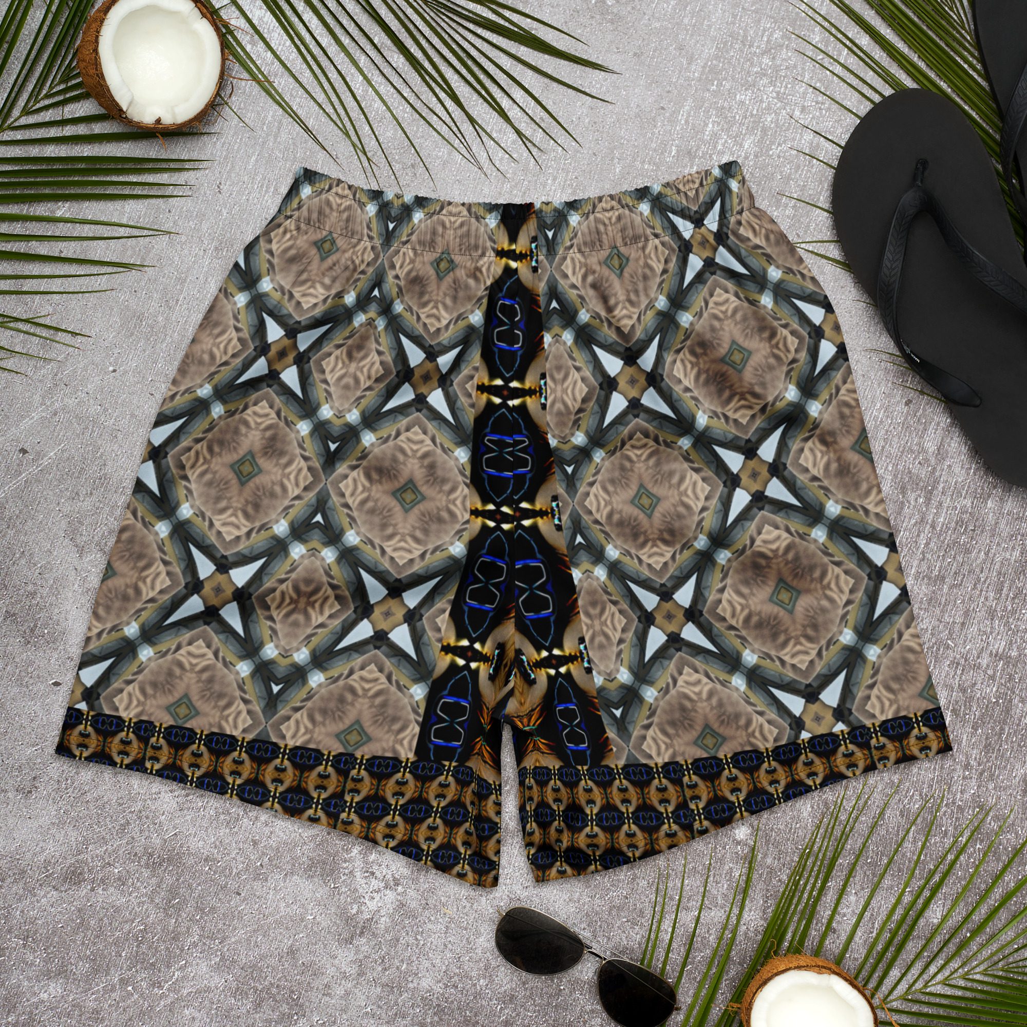 Z’s Sun Dusk Mandala – All-Over Print Unisex Athletic Long Shorts - Image 13
