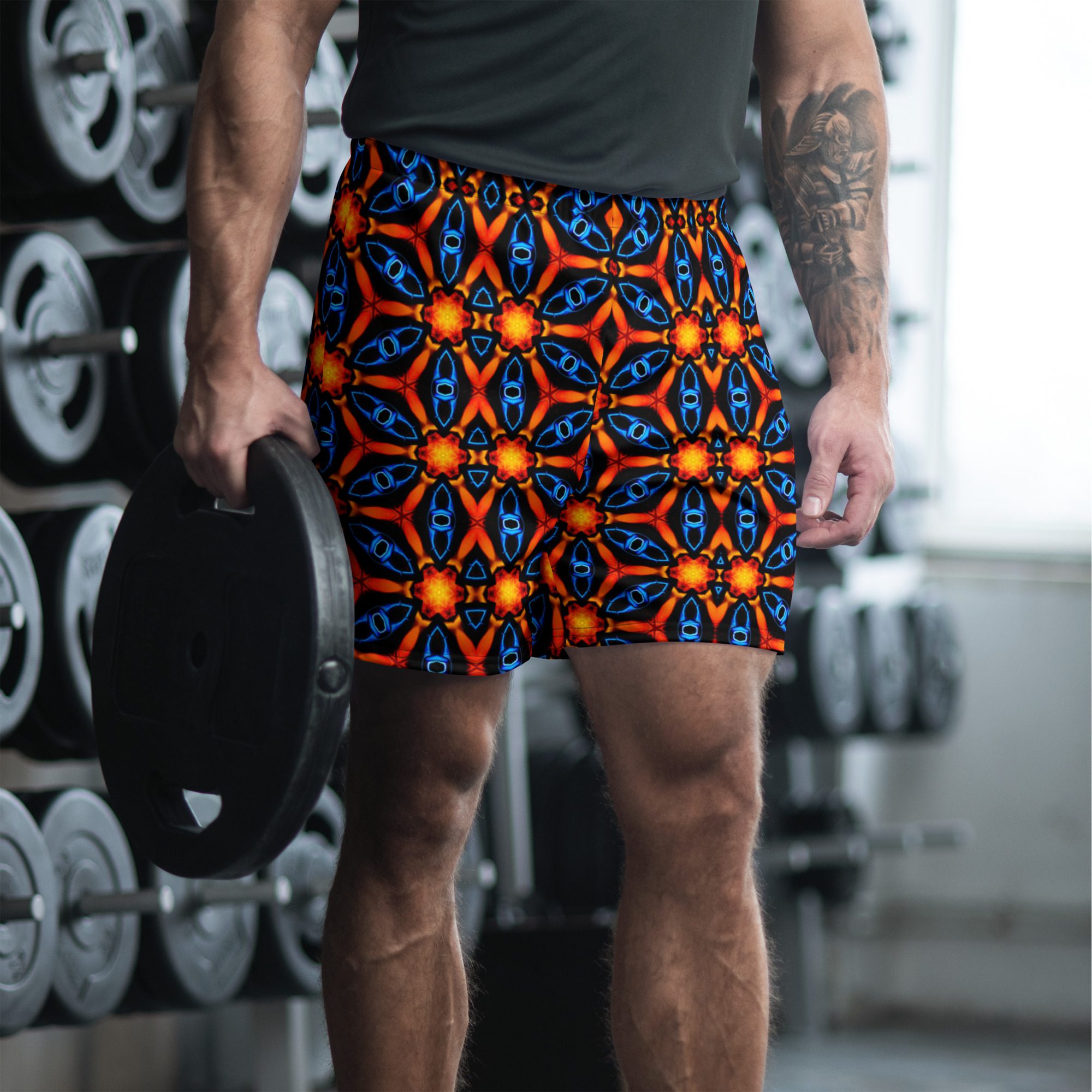 Blazed Molten Circuit – All-Over Print Unisex Athletic Long Shorts - Image 8