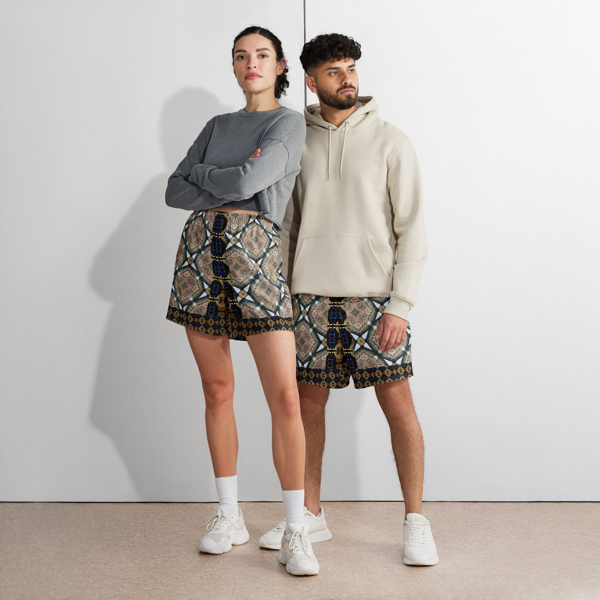 Z’s Sun Dusk Mandala – All-Over Print Unisex Athletic Long Shorts