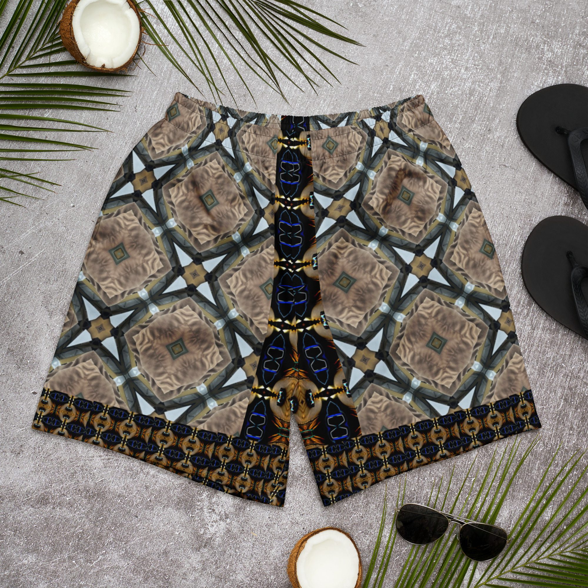 Z’s Sun Dusk Mandala – All-Over Print Unisex Athletic Long Shorts - Image 21