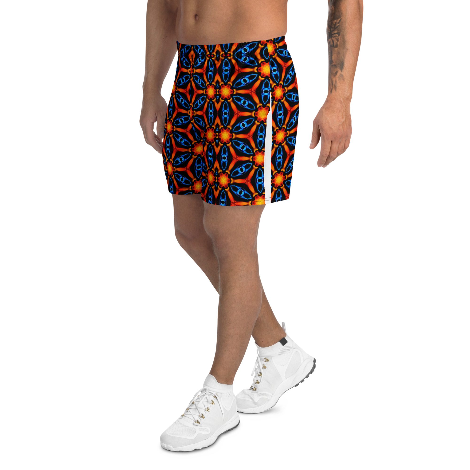 Blazed Molten Circuit – All-Over Print Unisex Athletic Long Shorts - Image 13