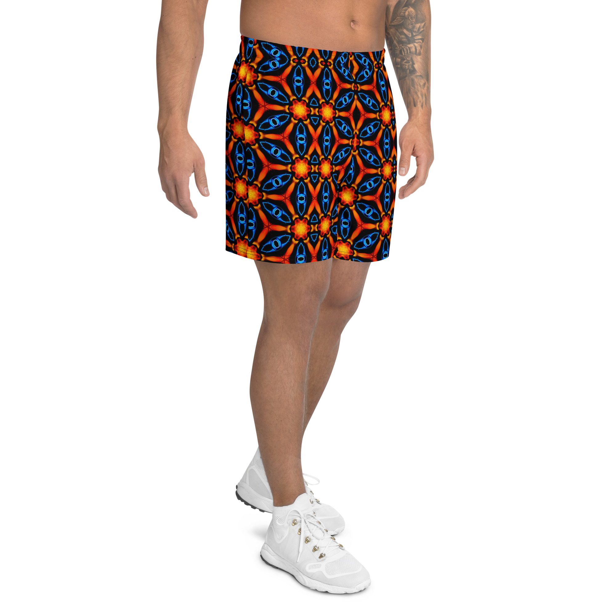 Blazed Molten Circuit – All-Over Print Unisex Athletic Long Shorts - Image 14