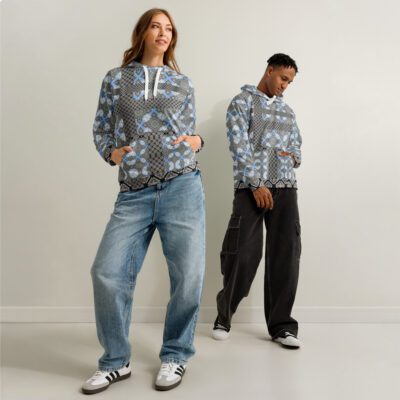 Crystal Gridwave — Unisex Cotton Hoodie