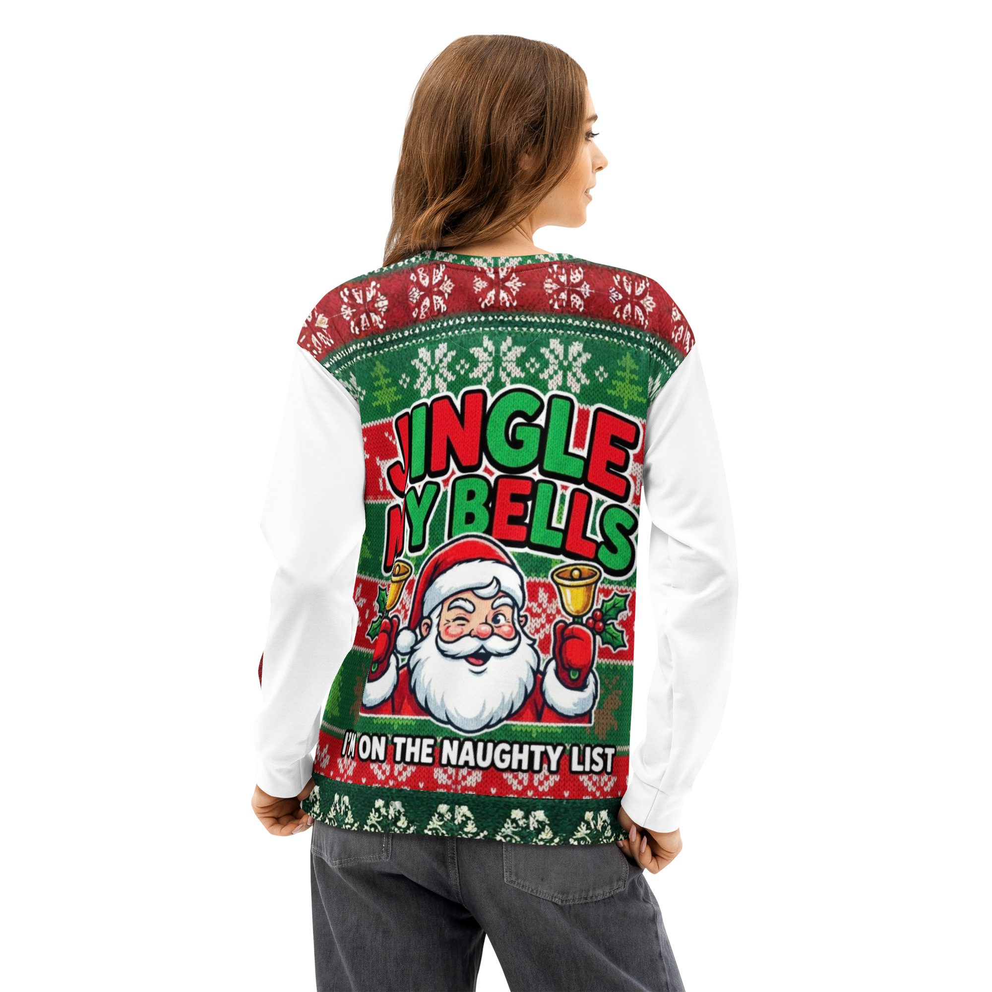 Jingle My Bells Ugly Christmas Sweatshirt/Jumper – Unisex Cotton Sweatshirt - Image 3