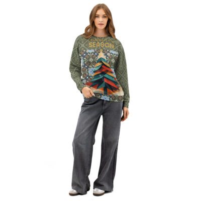 Ugly Christmas – Frostpeak Forest Sweatshirt | Unisex Cotton Cozywear