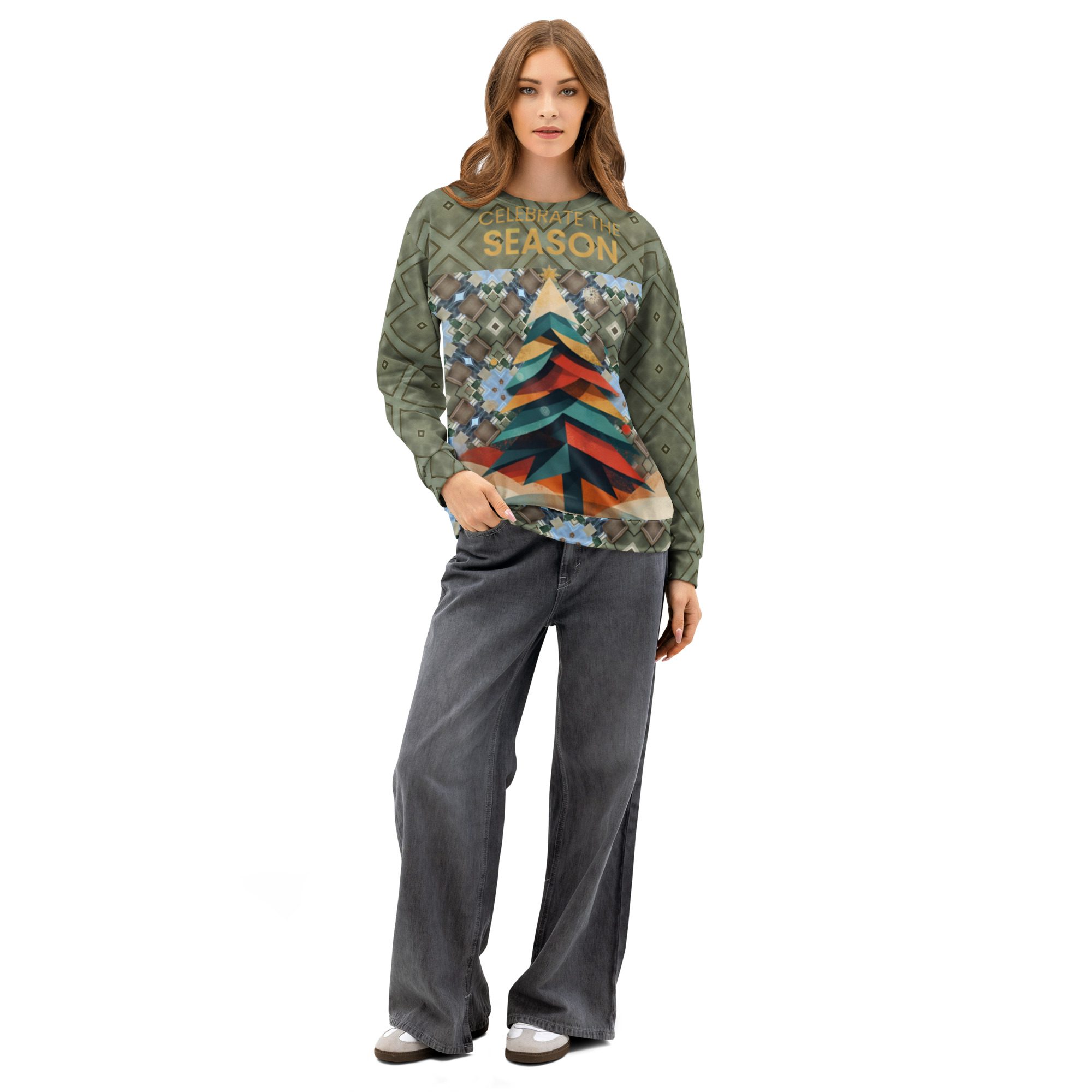 Ugly Christmas – Frostpeak Forest Sweatshirt | Unisex Cotton Cozywear