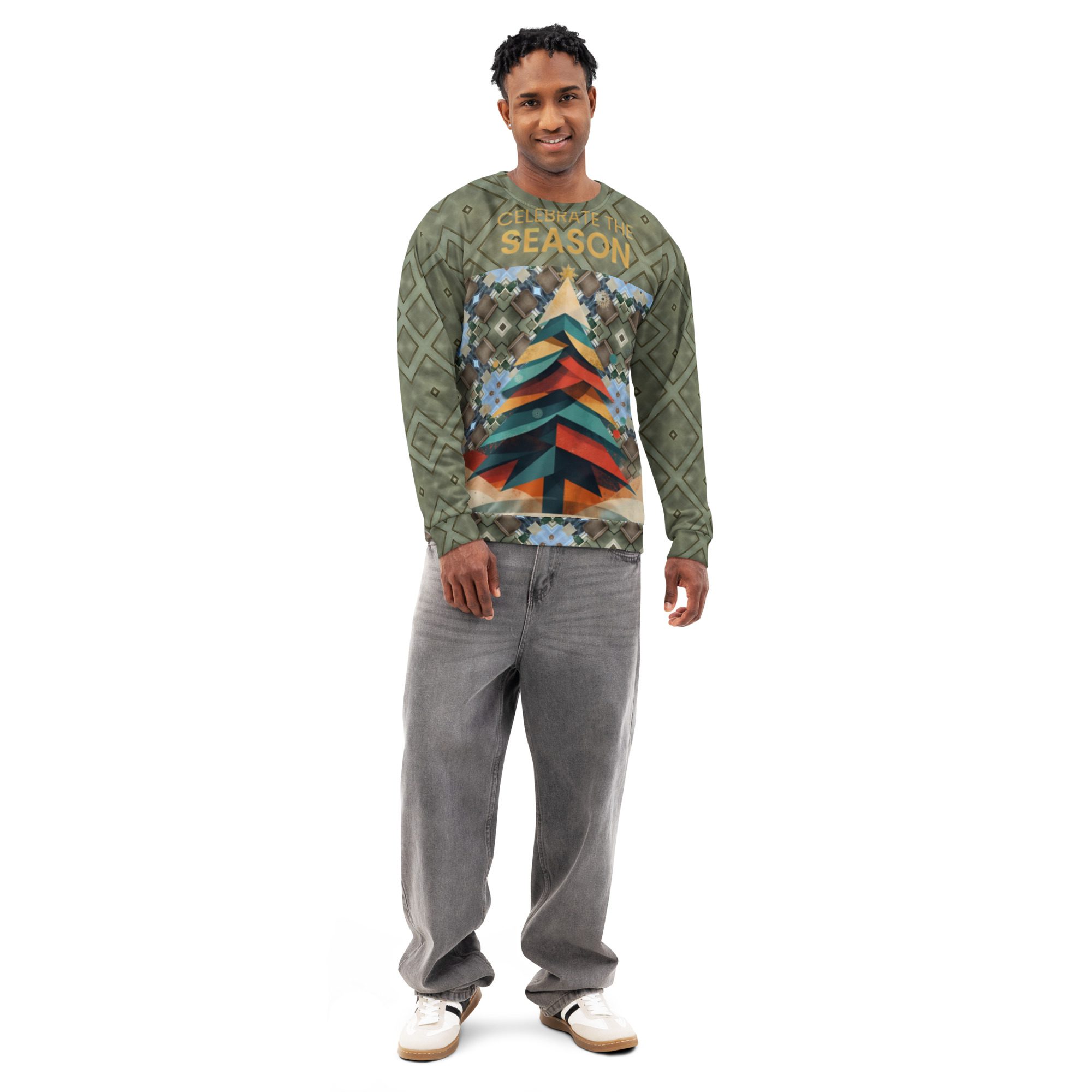 Ugly Christmas – Frostpeak Forest Sweatshirt | Unisex Cotton Cozywear - Image 6