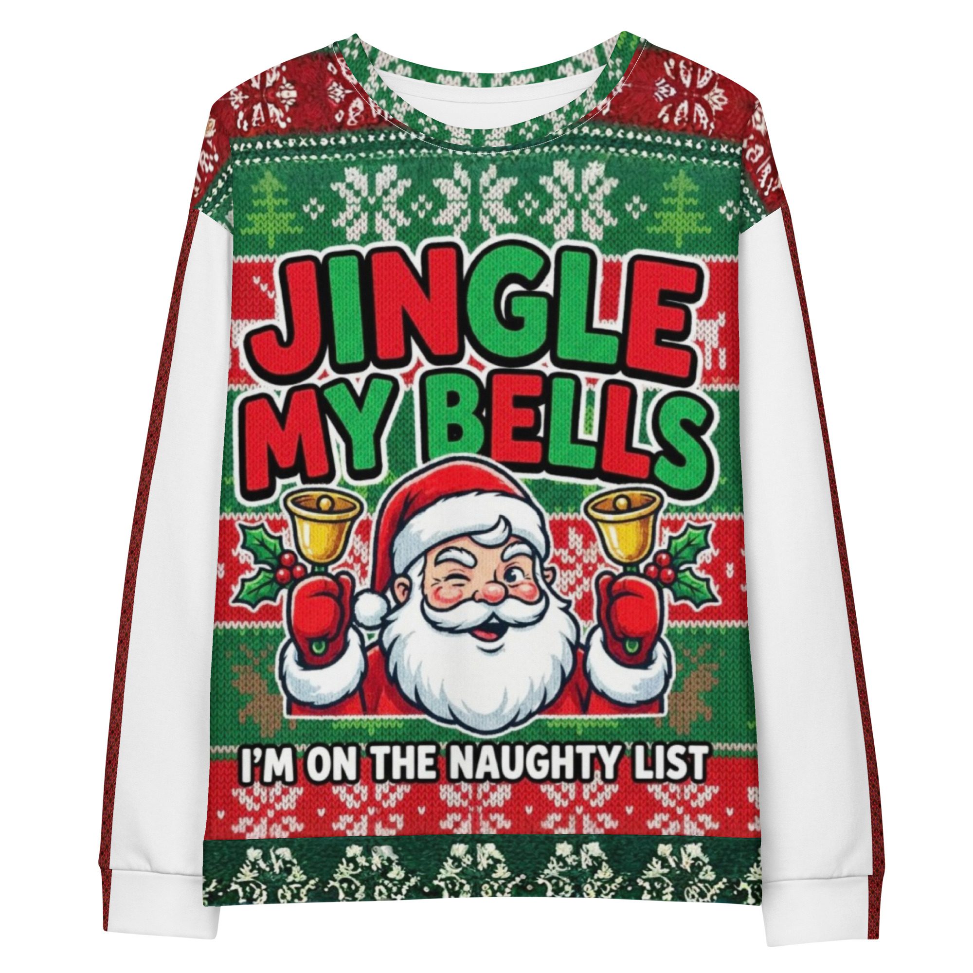 Jingle My Bells Ugly Christmas Sweatshirt/Jumper – Unisex Cotton Sweatshirt - Image 9