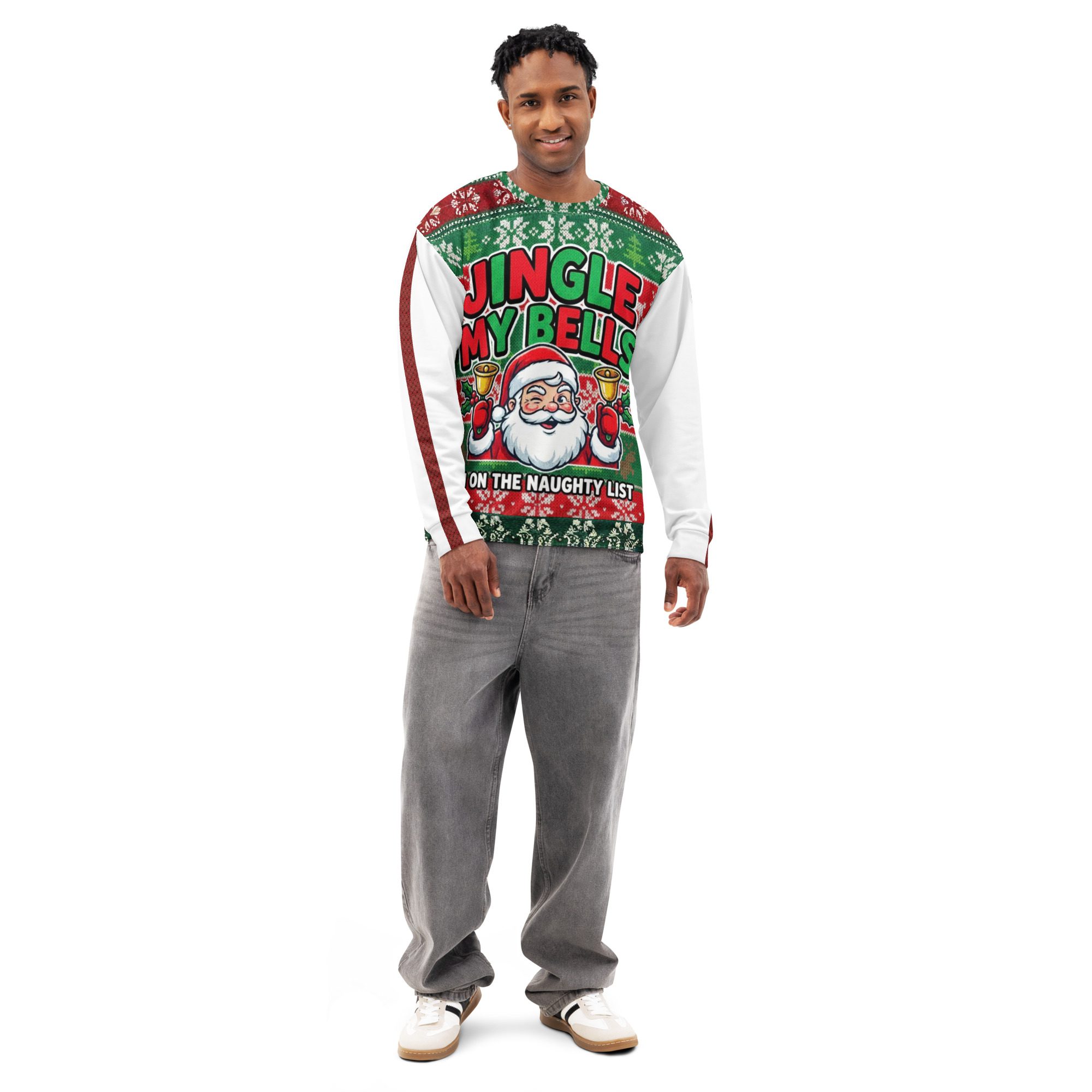 Jingle My Bells Ugly Christmas Sweatshirt/Jumper – Unisex Cotton Sweatshirt - Image 7