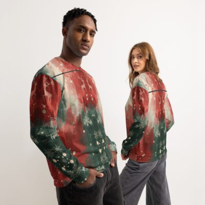 Frosted Ember Symphony — Unisex Cotton Sweatshirt