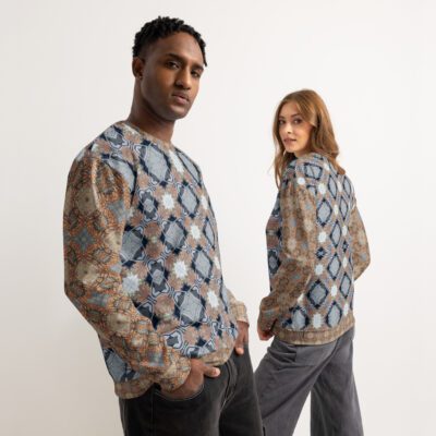Dust & Shadow Mosaic — Unisex Cotton Sweatshirt
