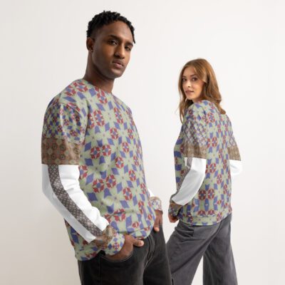 Pastel Meridian Mosaic – Recycled Unisex Cotton Sweatshirt