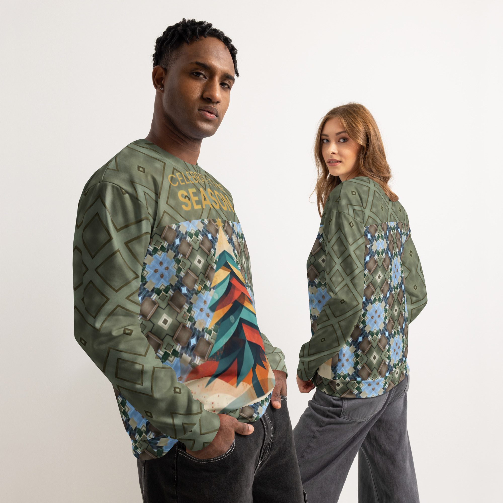 Ugly Christmas – Frostpeak Forest Sweatshirt | Unisex Cotton Cozywear - Image 3