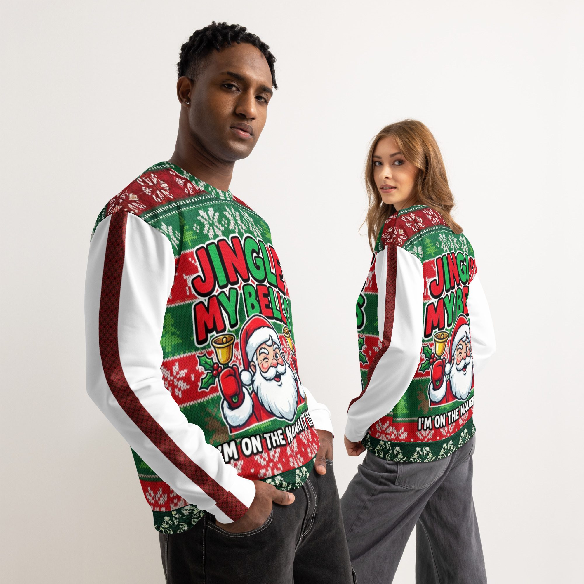 Jingle My Bells Ugly Christmas Sweatshirt/Jumper – Unisex Cotton Sweatshirt - Image 5