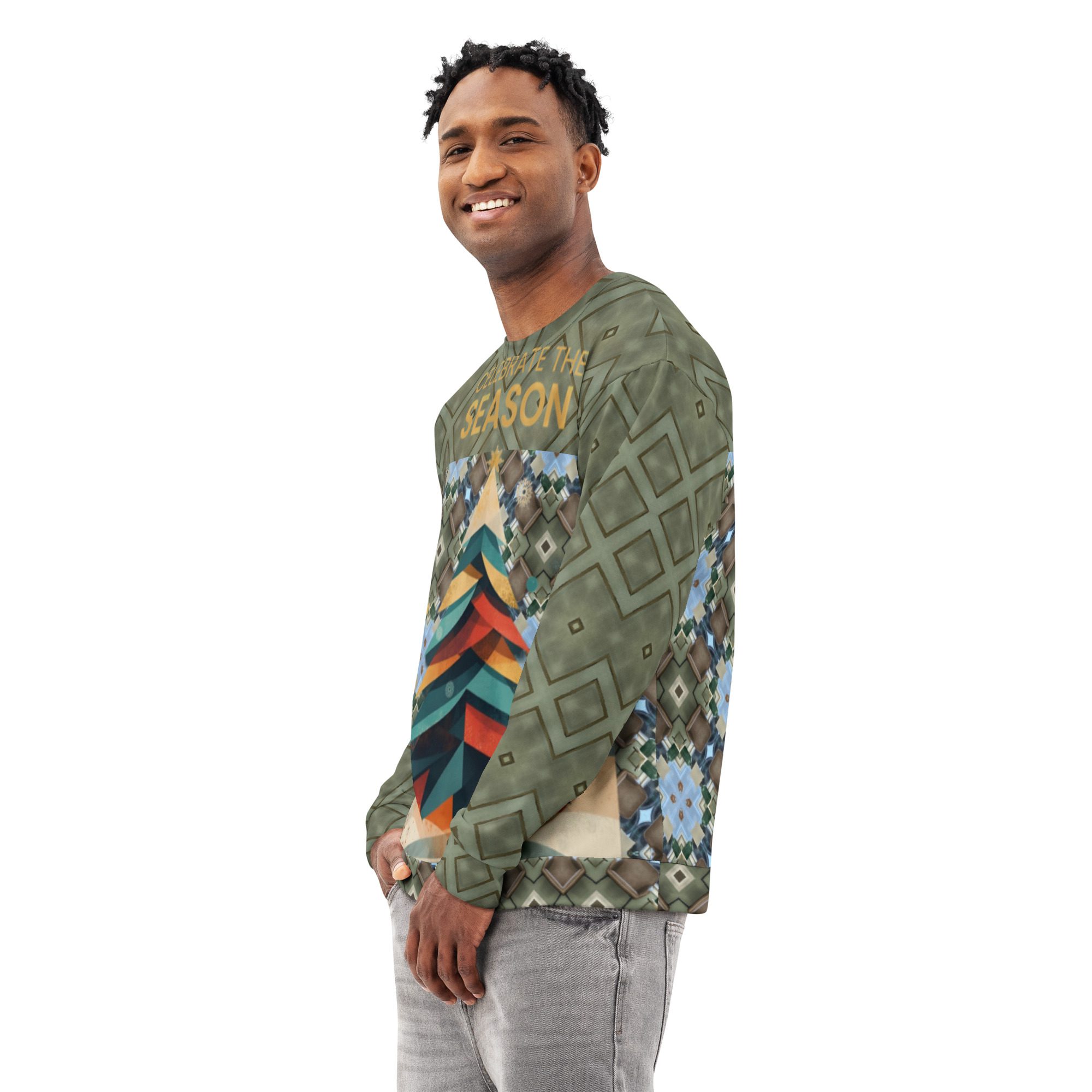 Ugly Christmas – Frostpeak Forest Sweatshirt | Unisex Cotton Cozywear - Image 7