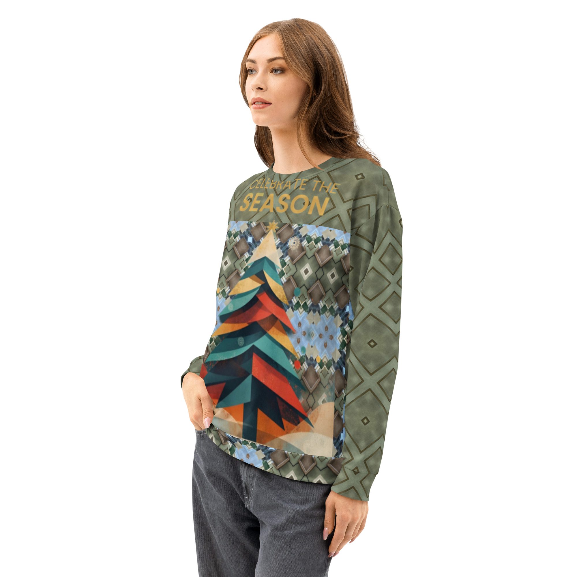 Ugly Christmas – Frostpeak Forest Sweatshirt | Unisex Cotton Cozywear - Image 10