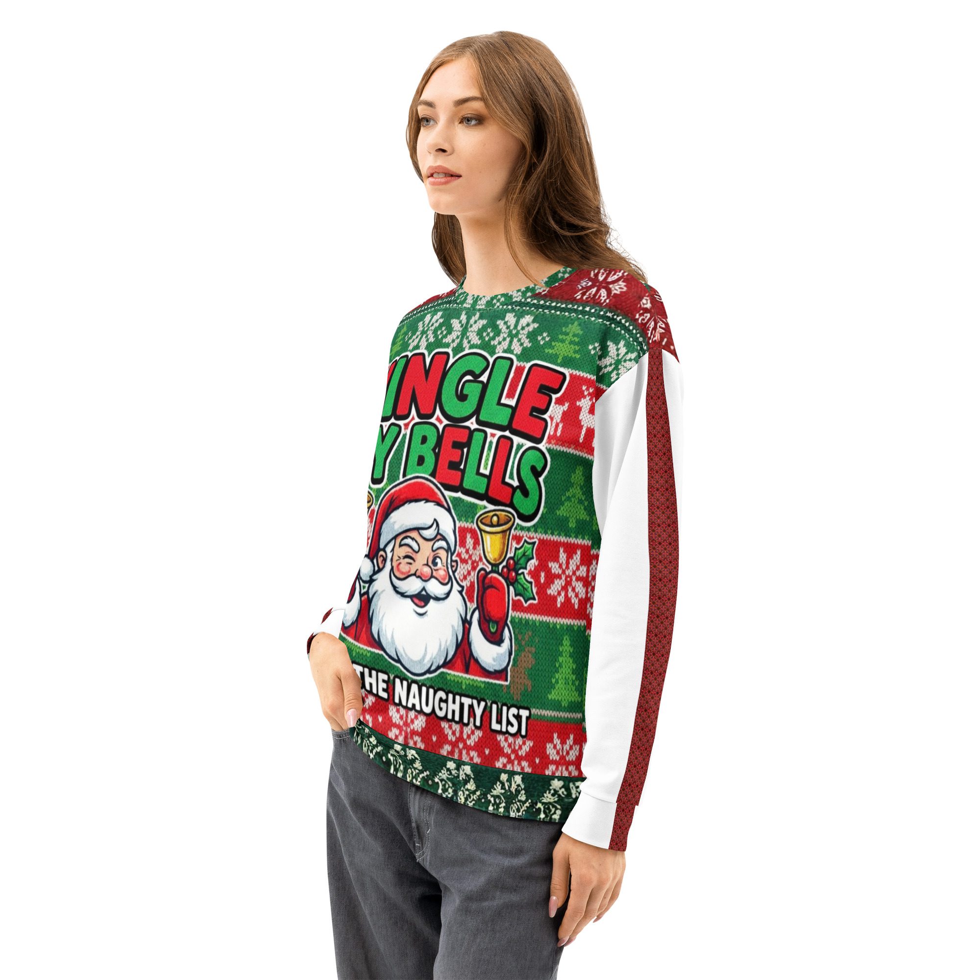 Jingle My Bells Ugly Christmas Sweatshirt/Jumper – Unisex Cotton Sweatshirt - Image 2