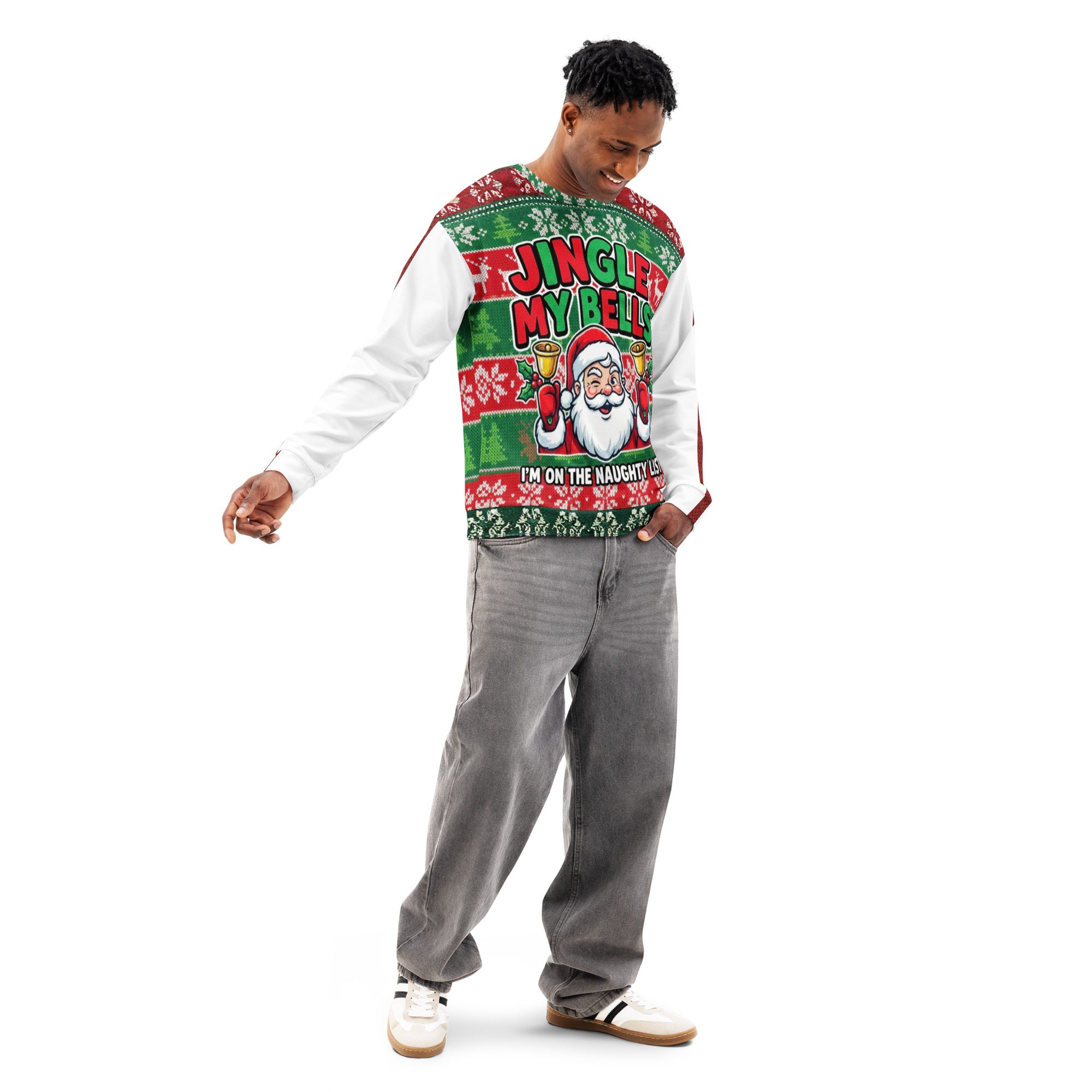 Jingle My Bells Ugly Christmas Sweatshirt/Jumper – Unisex Cotton Sweatshirt - Image 6