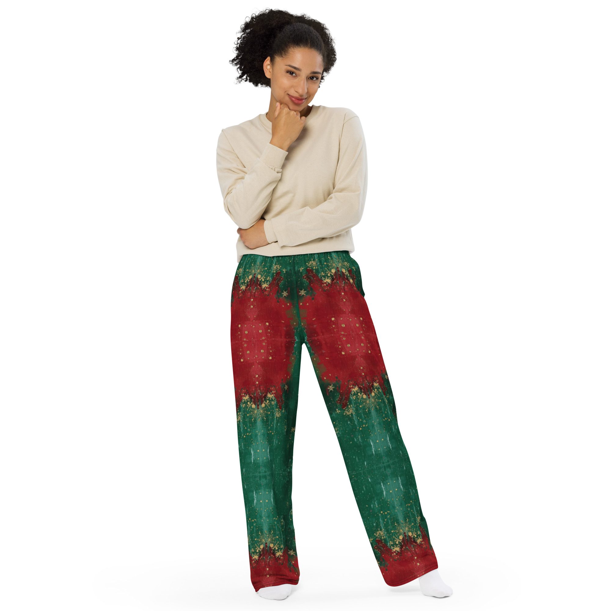 Yuletide Fade — Unisex Wide-Leg Pants