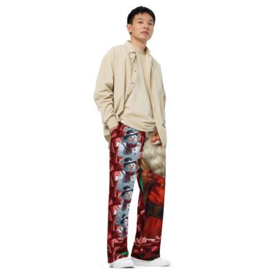 Holiday Legends Ugly Christmas - All-Over Print Unisex Wide-Leg Pants