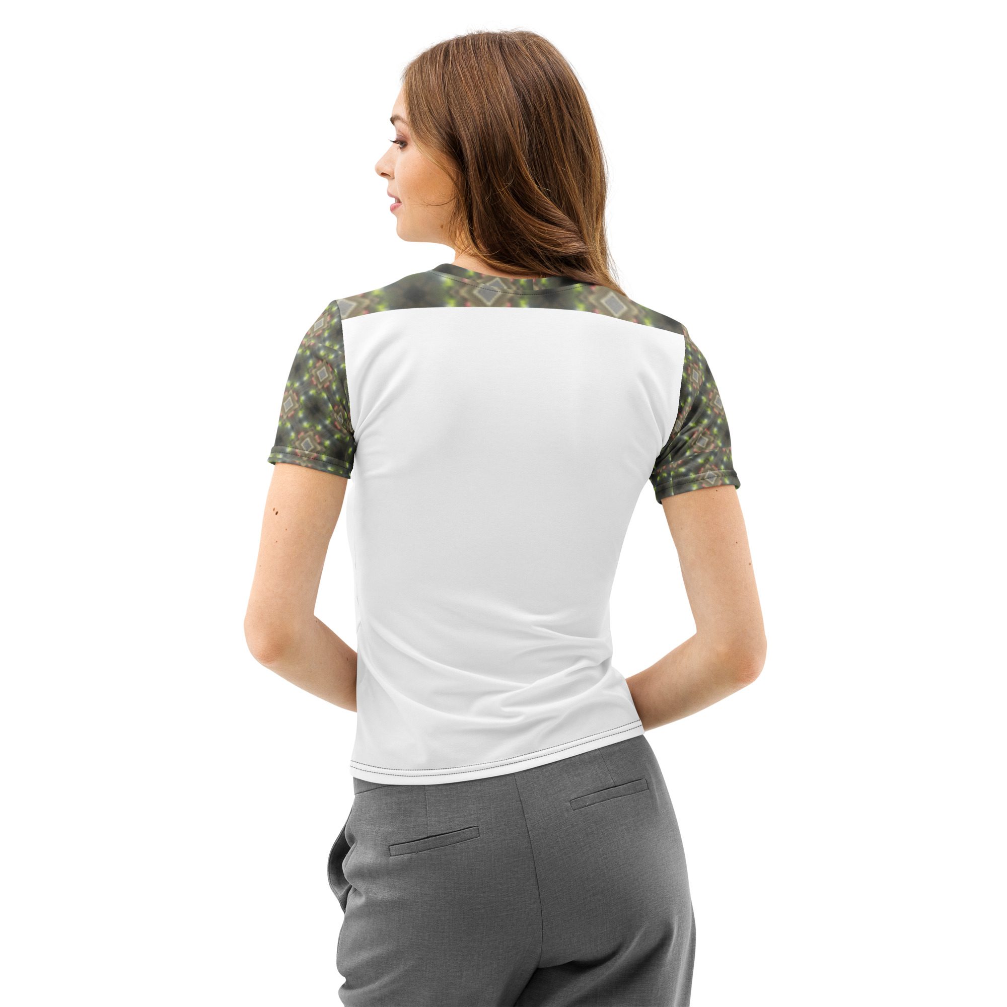 Modern Holiday Cheer — Women’s Cotton Crew Neck T-Shirt - Image 4