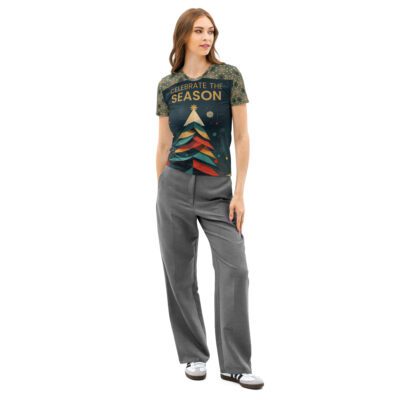 Modern Holiday Cheer — Women’s Cotton Crew Neck T-Shirt