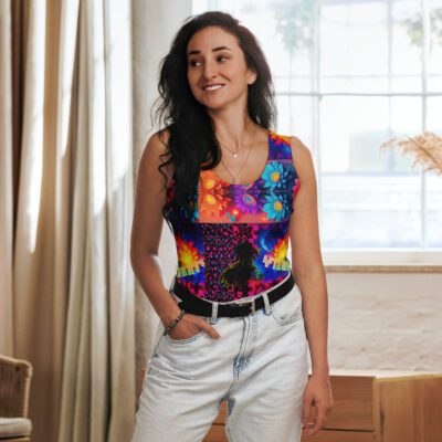 Psychedelic’s Bloomed Supernova Galaxies – Sublimation Cut & Sew Tank Top