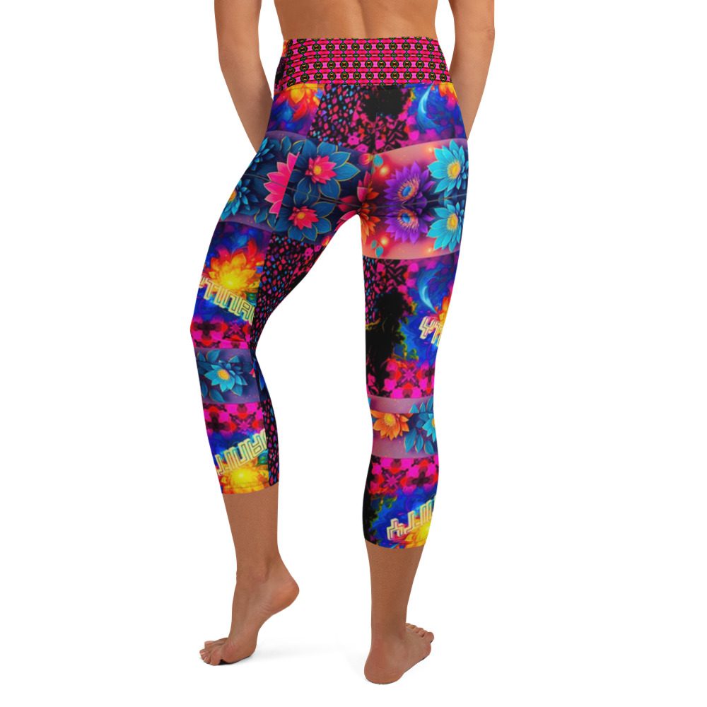 Psychedelic’s Bloomed Supernova Galaxies – Yoga Capri Leggings - Image 6