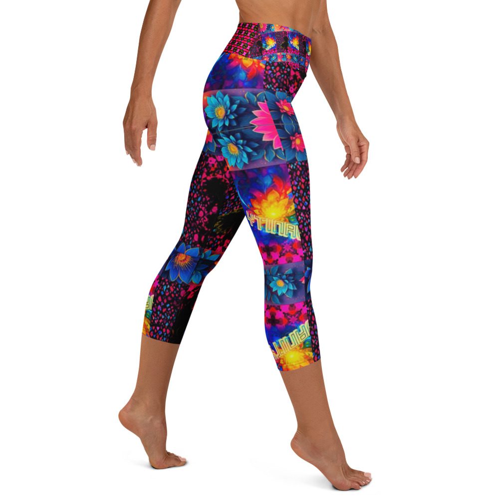 Psychedelic’s Bloomed Supernova Galaxies – Yoga Capri Leggings - Image 5
