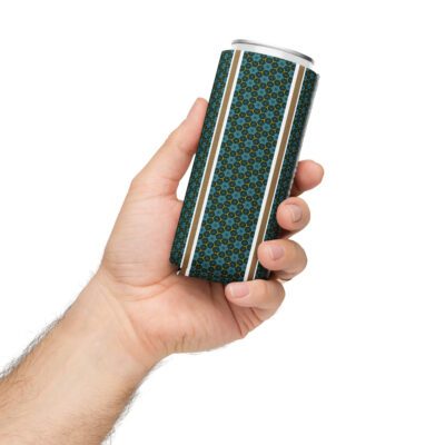 Auric Teal Matrix – Artistic Can Cooler Sleeve